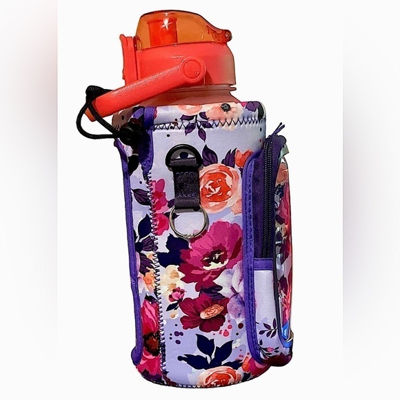 Motivational Water Bottle Zip Phone Holder, key holder Neoprene Wrap  Handle NWT - Picture 6 of 8
